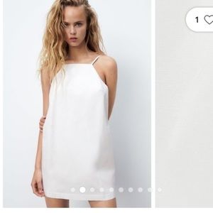 NWT ZARA White Linen Blend Mini Dress